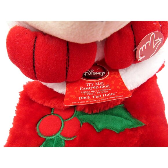 DISNEY MINNIE Mouse Plush Christmas Stocking 3D With Lights And Music 21" - Picture 6 of 7
